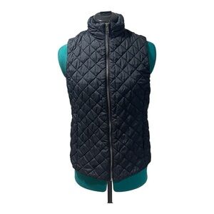 Banana Republic Black Quilted Vest Size Small Petite